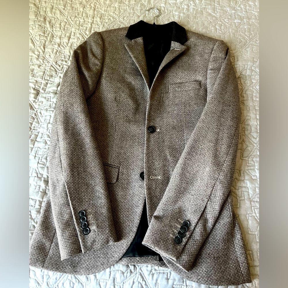 TOPSHOP Top man blazer, brown, wool blend, size 34